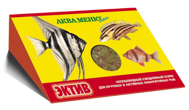 Эктив — хлопьевидный ежедневный корм для крупных и активных рыб 11 г +1 упаковка в подарок