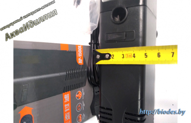 Внутренний фильтр Hidom AP-1500 L до 150 литров.
