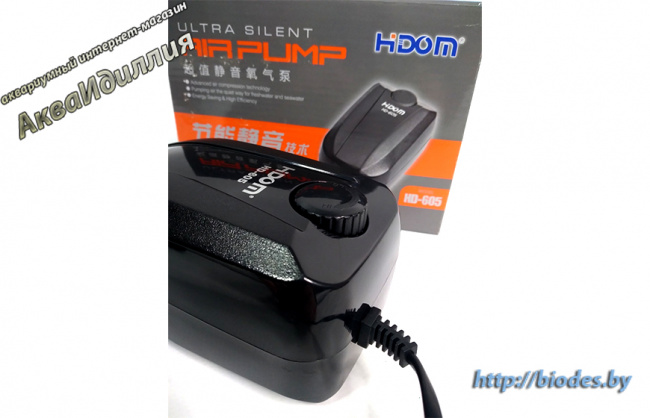 Компрессор Hidom HD-605 двухканальный с регулятором 80-600л.
