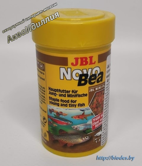 Основной  корм для небольших  рыб и мальков хлопья JBL NovoBea  100ml/28g