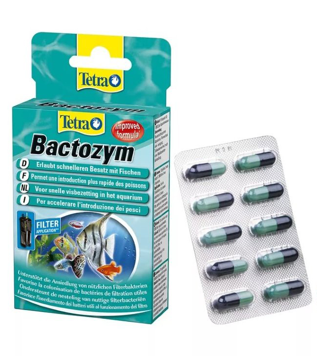 Tetra Bactozym (1 капсула), кондиционер с культурой бактерий на объем 100 л