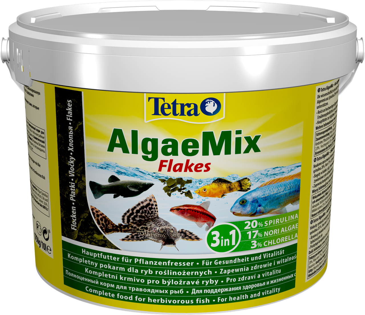 Корм Tetra Algae Mix Flakes 0.5 л(хлопья 3в1) для всех видов травоядных рыб (на развес 0,5л - 87гр)