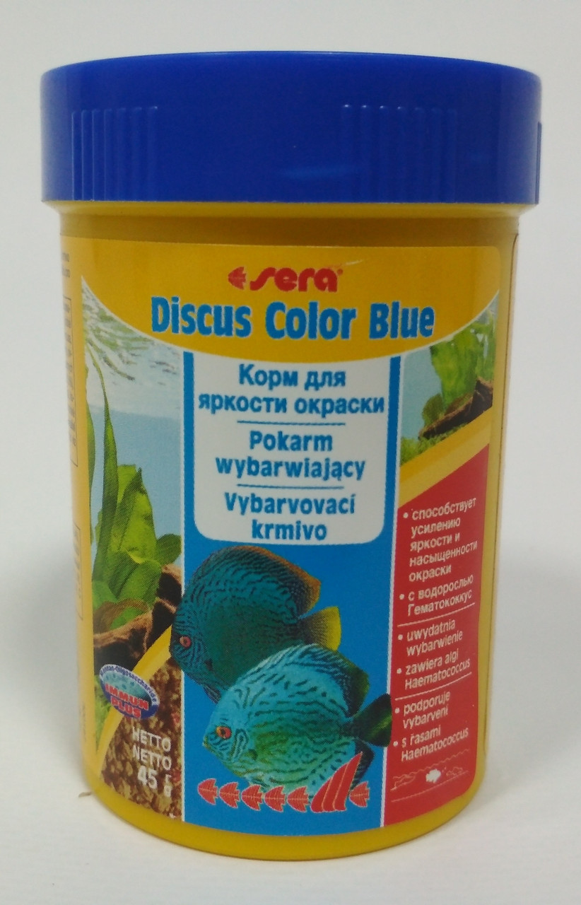 Корм для улучшения окраски у синих дискусов Sera Discus color Blue 100ml/48g