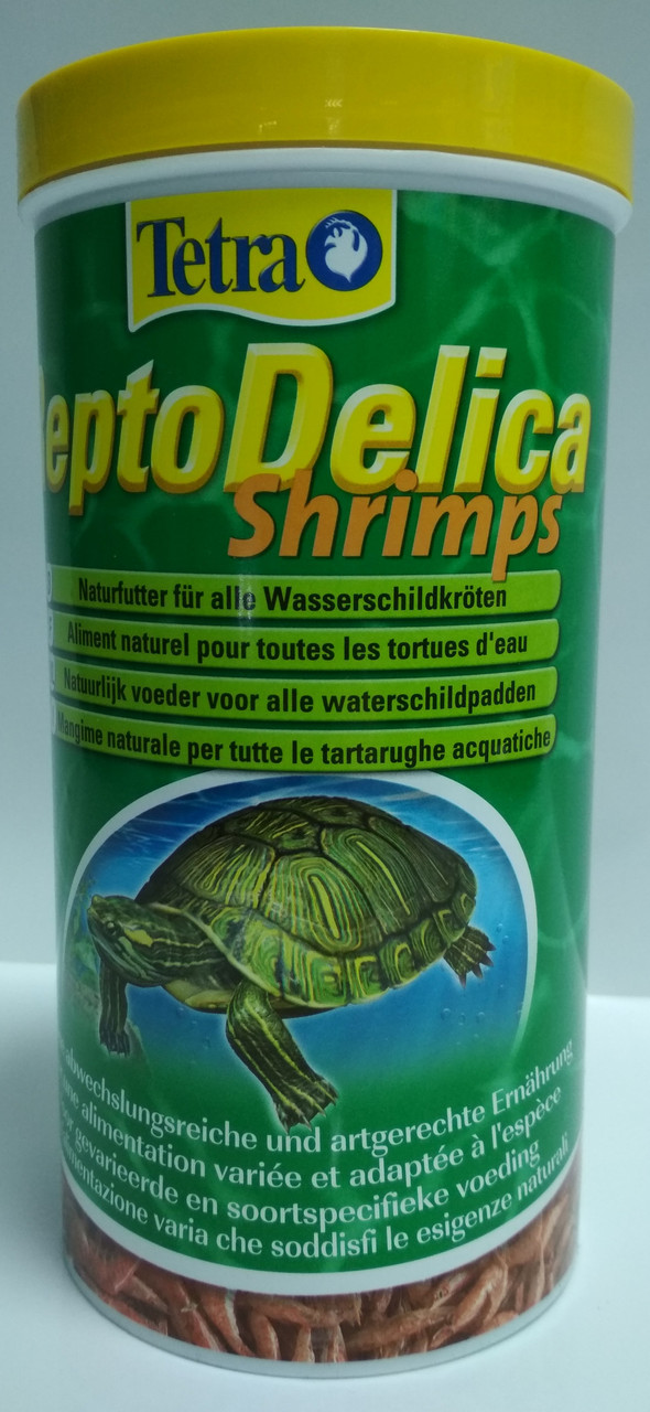 TETRA ReptoDelica Shrimps 1000ml/100g деликатес из креветок - натуральное лакомство для водных черепах 