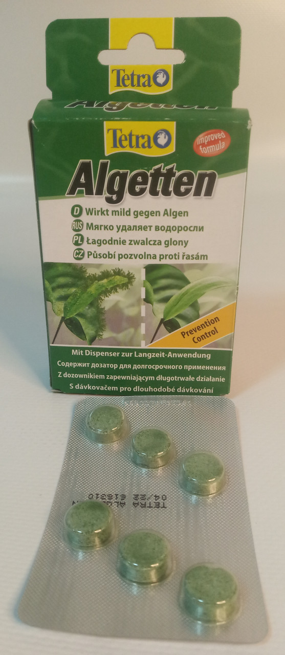 Tetra AQUA ALGETTEN 1 таб /предотвращение образования новых водорослей 1 таблетка
