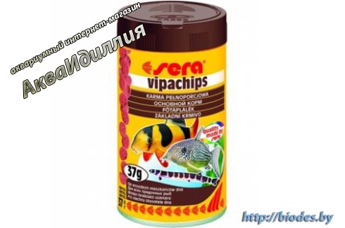 Sera Vipachips 100 мл — корм для всеядных донных рыб