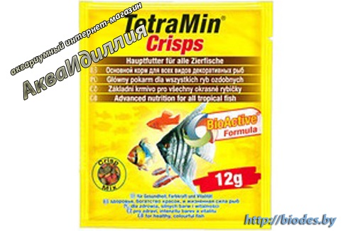 TetraMin Сrisps 12 г корм для любых видов тропических рыб